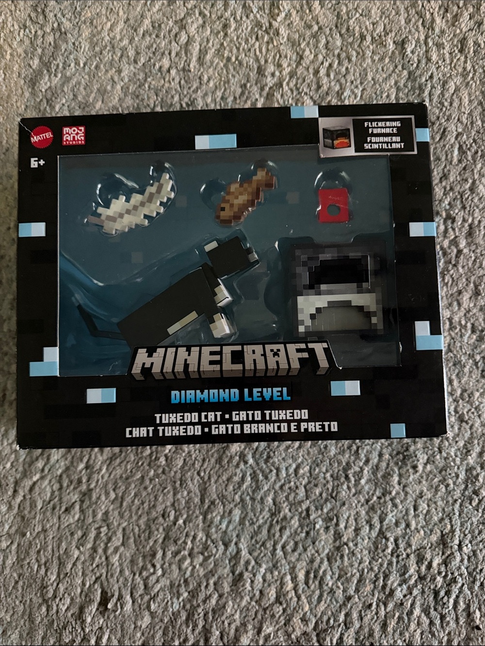 Mattel Minecraft Tuxedo Cat Figure Set - Black & White - Brand New